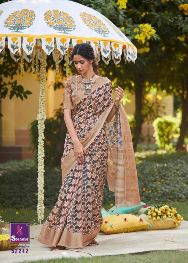 Shangrila presents  Niharika Digital Designer Saree Collection