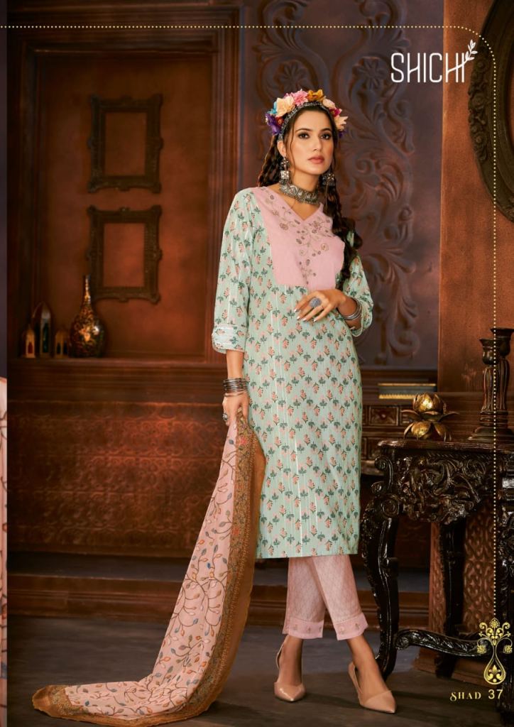 Shichi Adaa Polyester Kurti Bottom and Dupatta Catalog