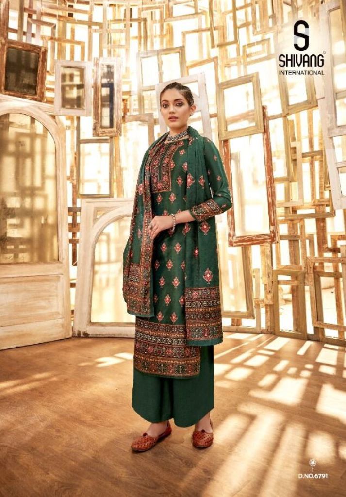 Shivang Ikkat Velvet Digital Printed Salwar suits wholesale in Ahmedabad