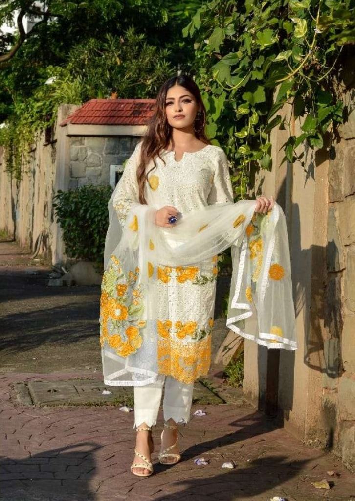 Shraddha  Aaliya Pure Cambric Cotton With Work Pakistani Suits Catalog 