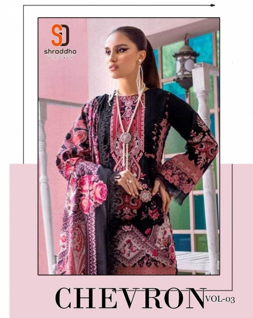 Shraddha Chevron Vol 3 Lawn Cotton Printed Pakistani Suits