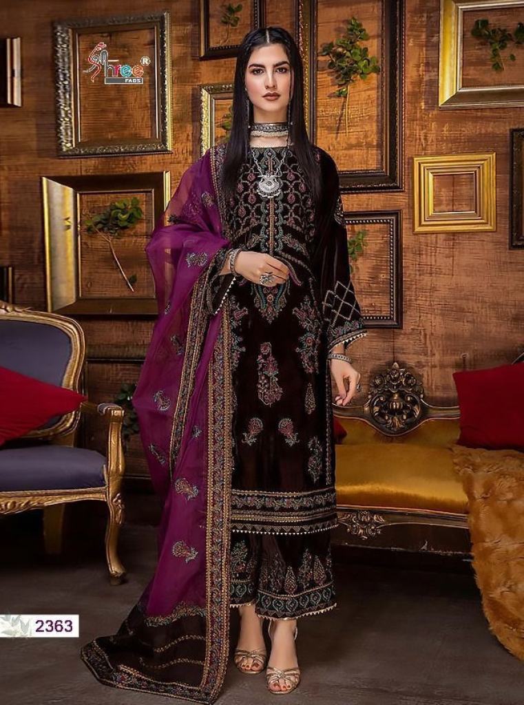 Shree Charizma Velvet Collection Pakistani Salwar Suits collection 