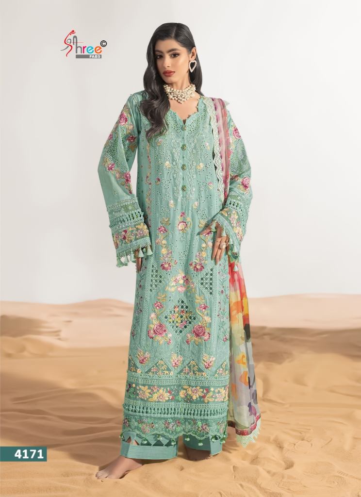 Shree Crimson Luxury Lawn Collection Vol 1 Chiffon Dupatta Pakistani Suits