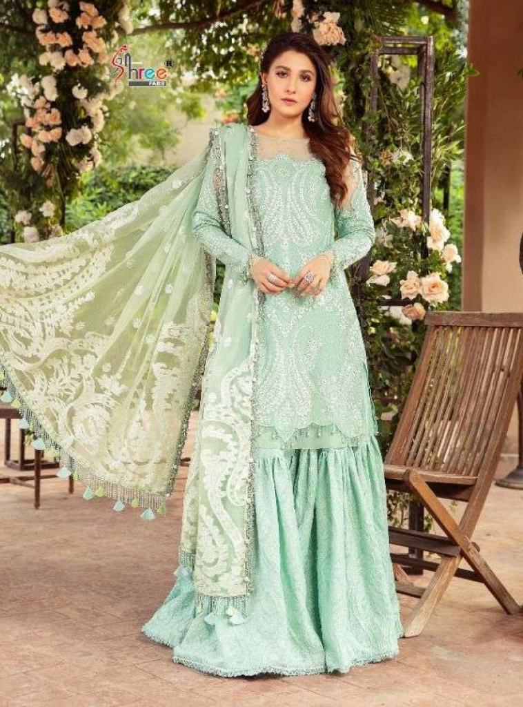 Shree Fabs Sateen Mariya B Vol-2 Pure Cotton With Self Embroidery Pakistani Suits Collection