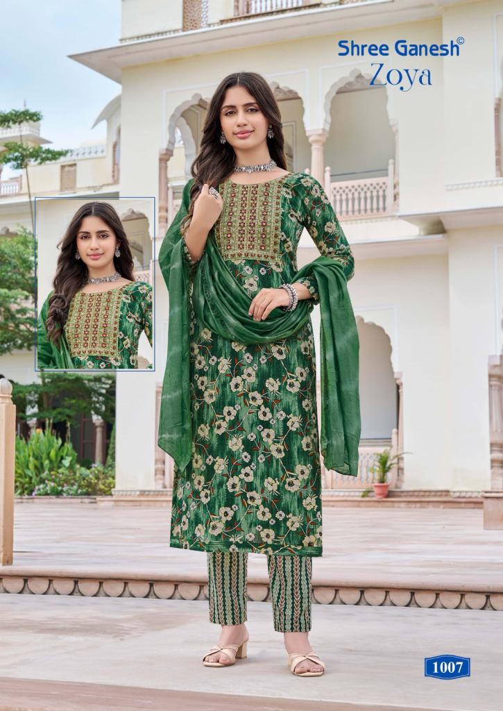 Shree Ganesh Zoya Vol 1 Printed Kurti With Bottom Dupatta