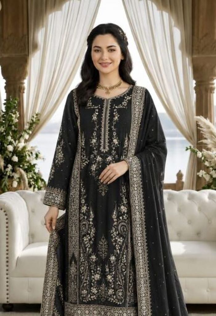 Shree Kt 351 Black And White Digital Printed Salwar Kameez