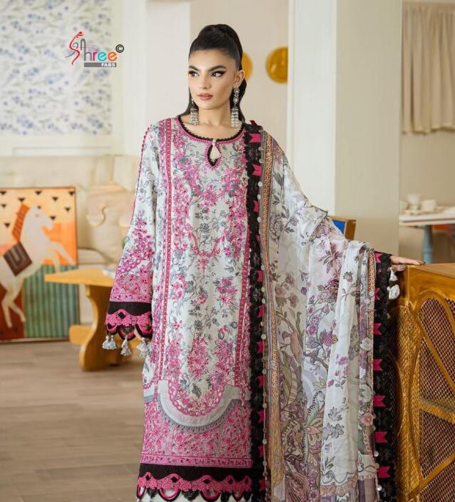 Shree Maria B Flora Vol 4 Printed Salwar Kameez