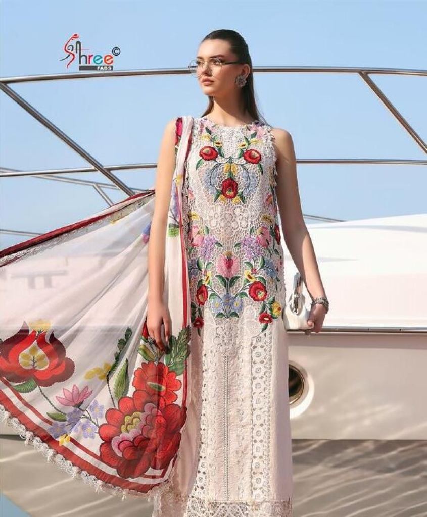 Shree Maria B Hits Vol 2 Chiffon Dupatta Embroidered Salwar Kameez