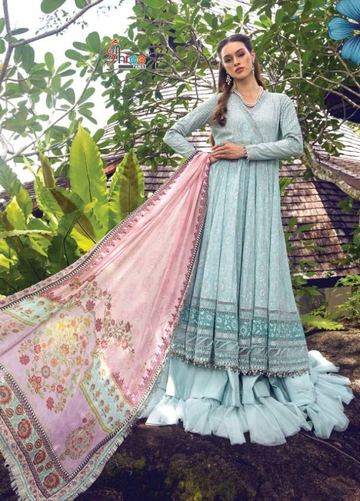 Shree Mariya B M Print  vol 13 Cotton Embroidery Pakistani Salwar Kameez
