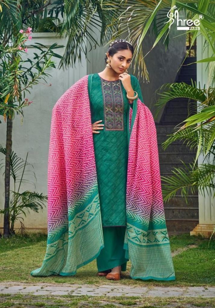 Shree Mishka Jam Cotton Self Embroidery Designer Salwar Suits Collection
