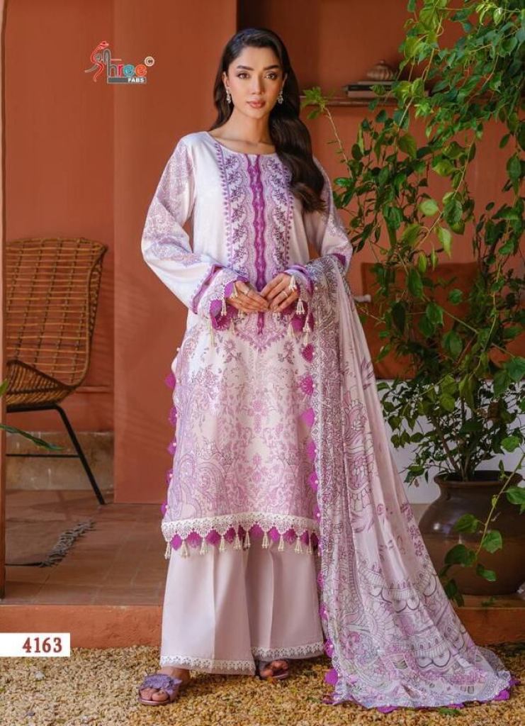 Shree Needle Wonder Premium Lawn Vol 3 Chiffon Dupatta Pakistani Suits