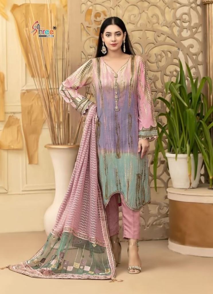  Shree Nureh 2258 slub cotton print Pakistani Salwar Suits