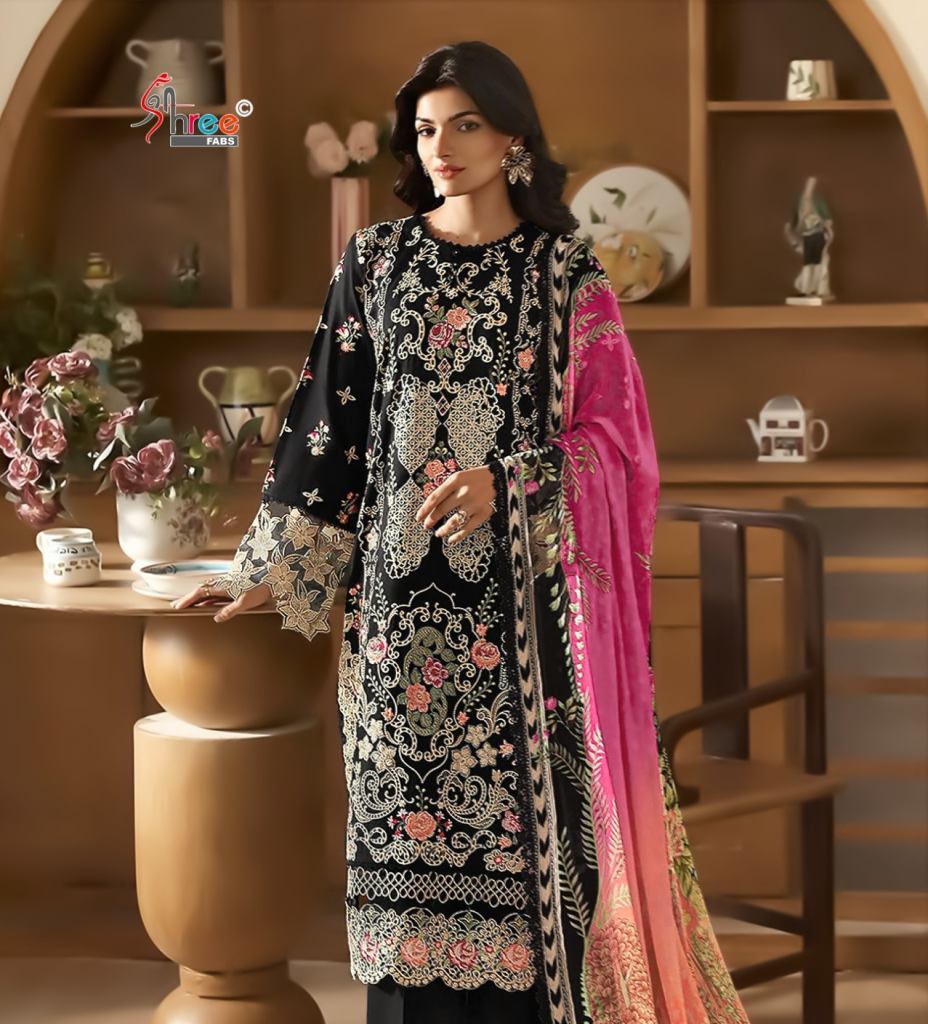 Shree Ombre Lawn Collection 26 Vol 8 Chiffon Dupatta Embroidered Salwar Kameez