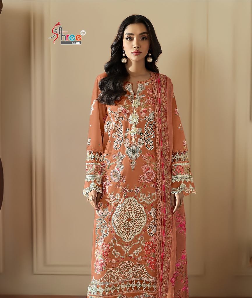 Shree Ombre Lawn Collection 26 Vol 26 Chiffon Dupatta Salwar Kameez