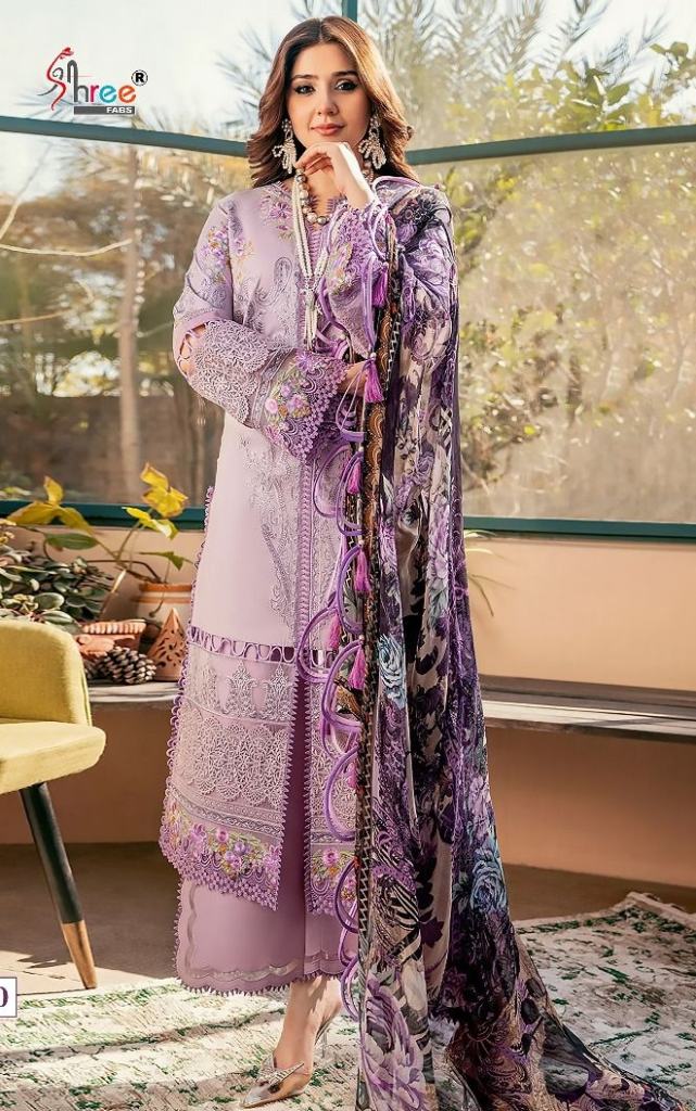 Shree Ombre Lawn Collection Exclusive Lawn Cotton Embroidery Pakistani Suits
