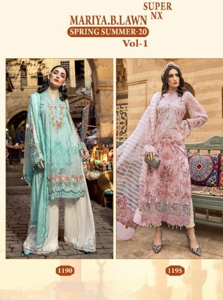 Shree presents Mariya B Lawn vol-1 Super Nx Designer Pakistani Salwar Suits