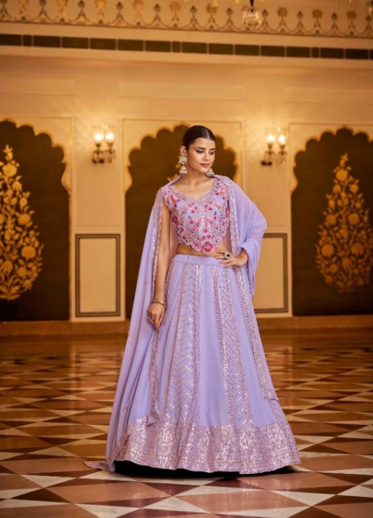  Shubhkala Bridesmaid Vol 22 Georgette Embroidered Worked Lehenga Choli Collection