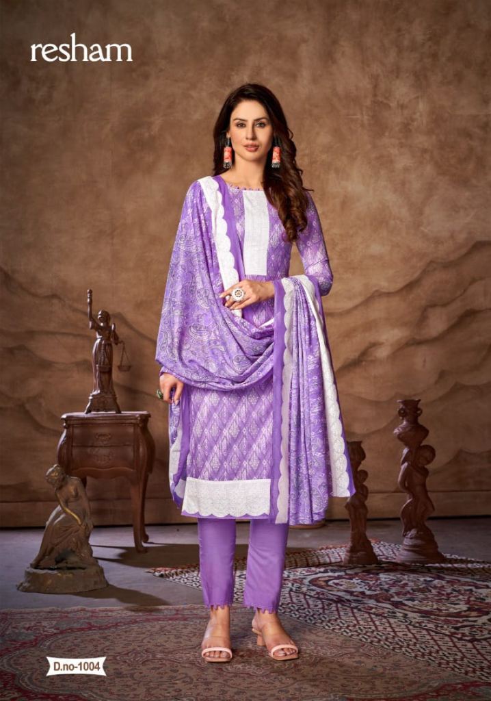 Skt Resham Digital Khadi Print Cotton Dress Material collection 
