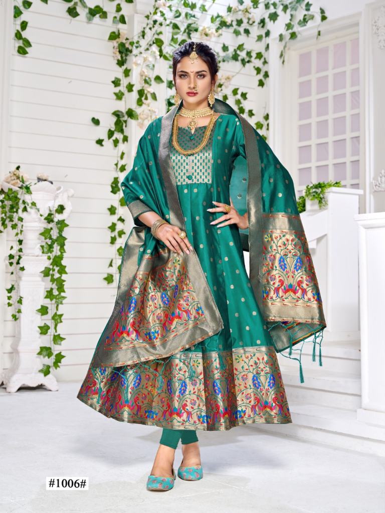 Smit Paithni Gown Festive Wear Gown With Dupatta Collection