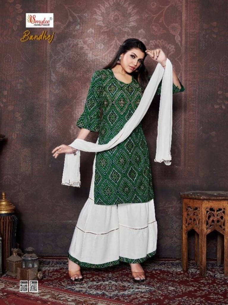  Smylee  Presents  Bandhej Readymade kurti collection 