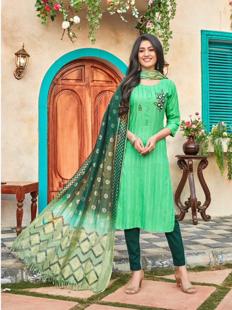 Smylee Maahi  Designer Wear Readymade Top Bottom Dupatta 