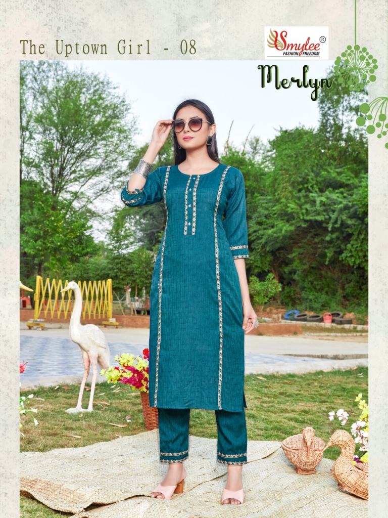 Smylee Merlyn Rayon Designer Kurti With Pant catalog 