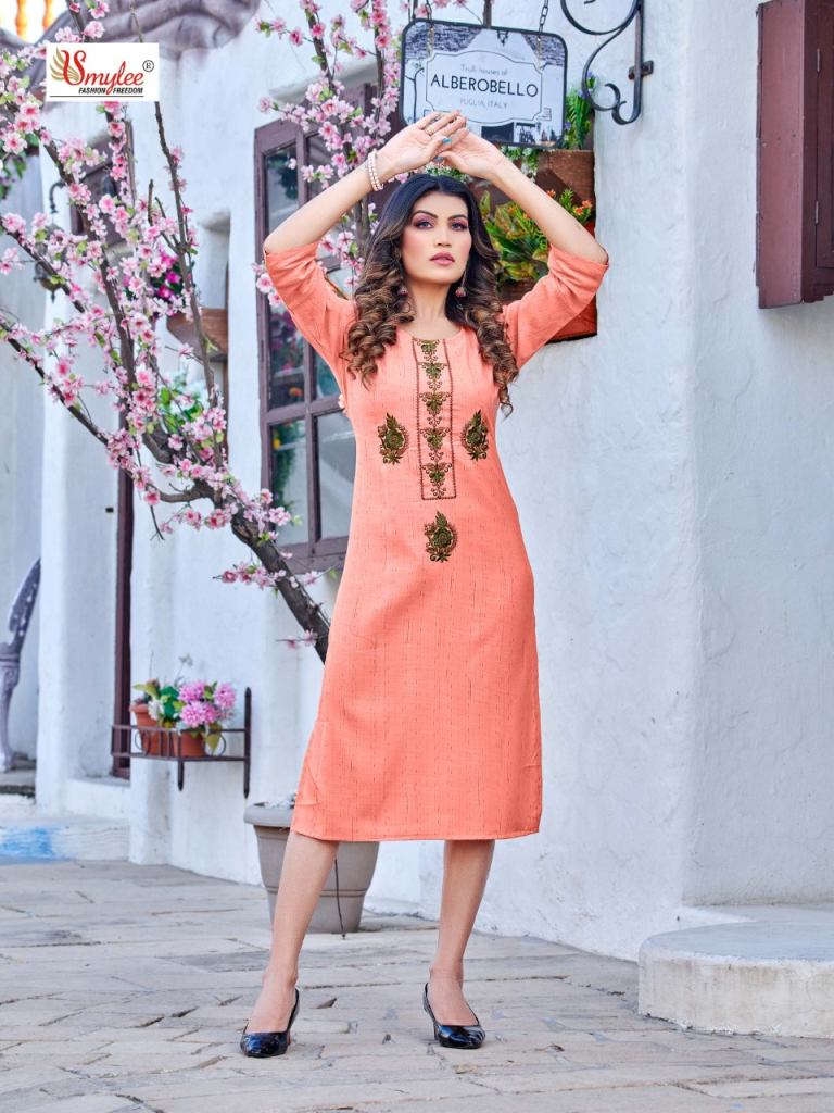 Smylee Netra Designer Embroidery Kurtis collection