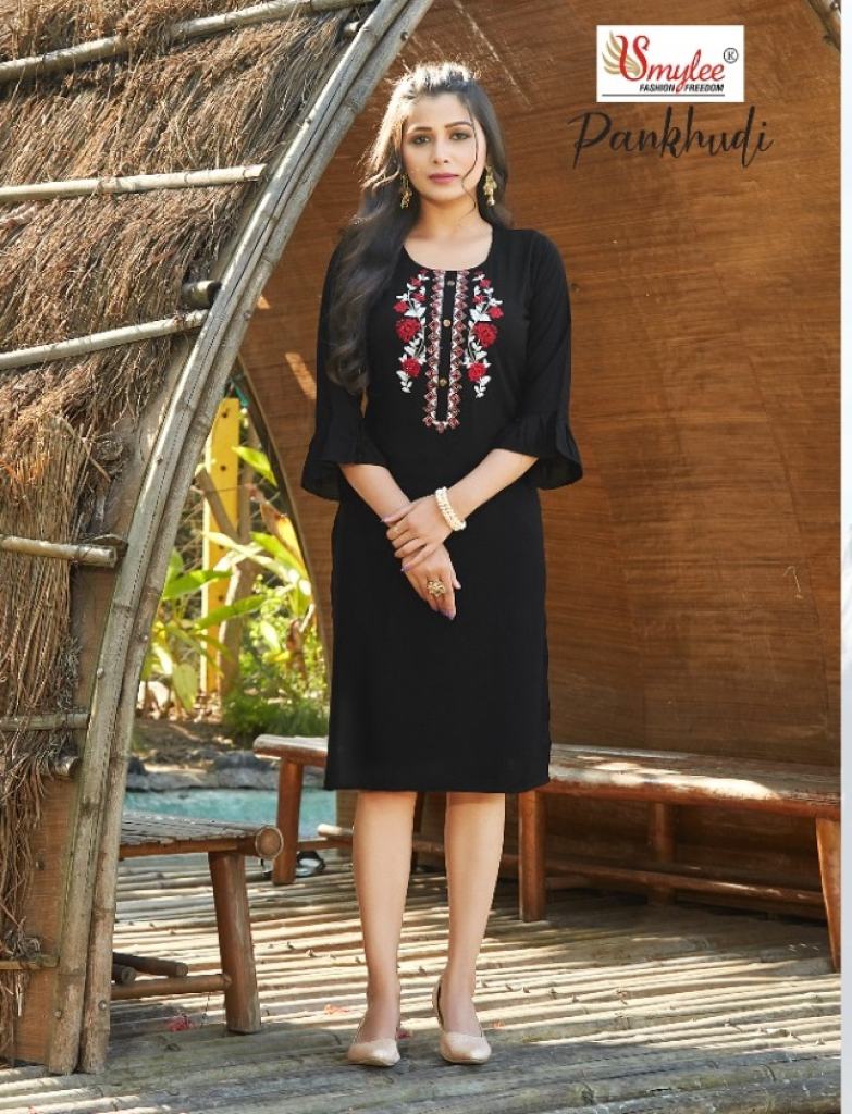 Smylee Pankhudi Catalog Regular Wear Embroidery Kurtis