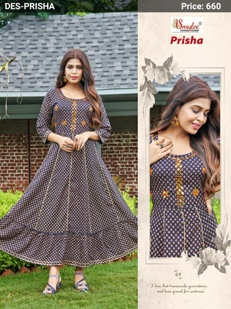 Check Printed Cotton Anarkali Suit in Off White  UVT148