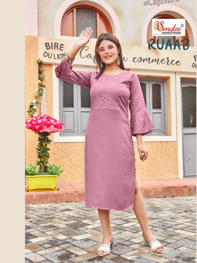 Smylee Ruaab Buy Latest Casual Wear Embroidery Kurtis