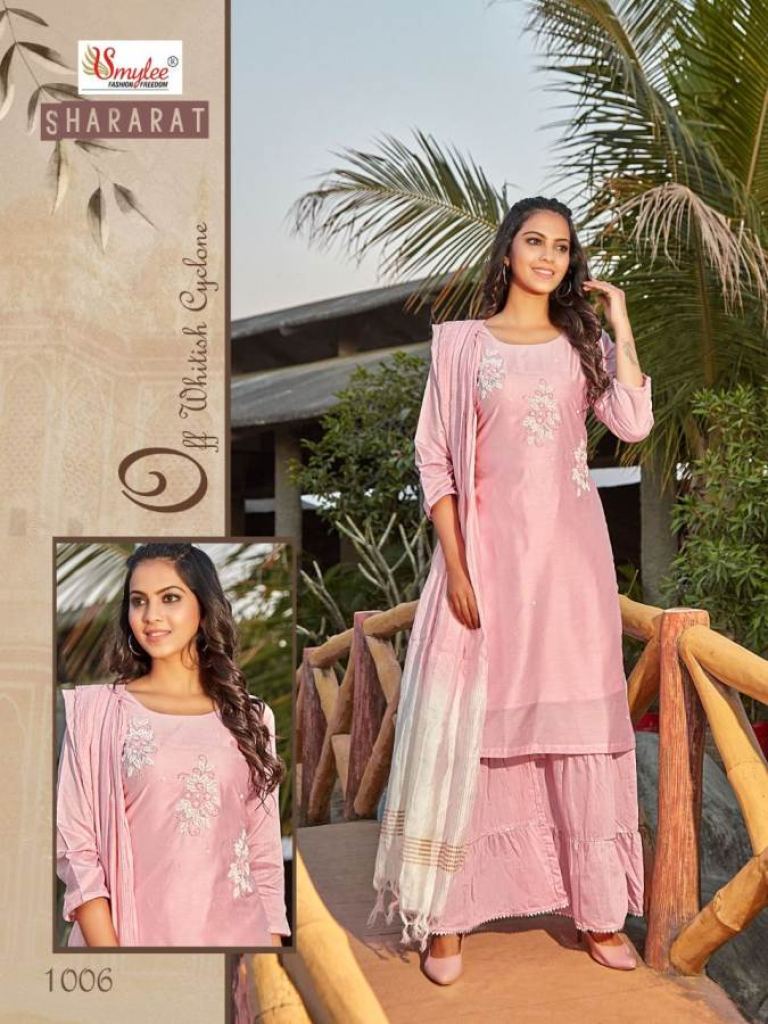 Smylee Shararat catalog  Designer Wear Ready Made top bottom with Duptta set 