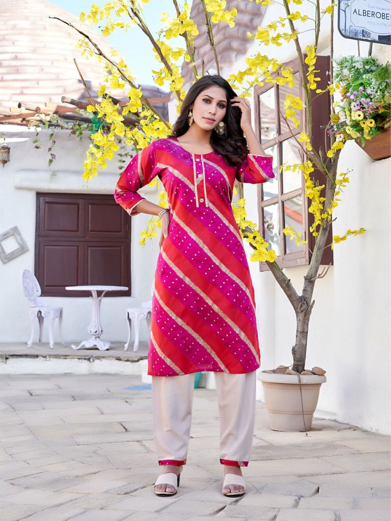 Smylee Silk Fabric New Kurtis With Bottom Collection