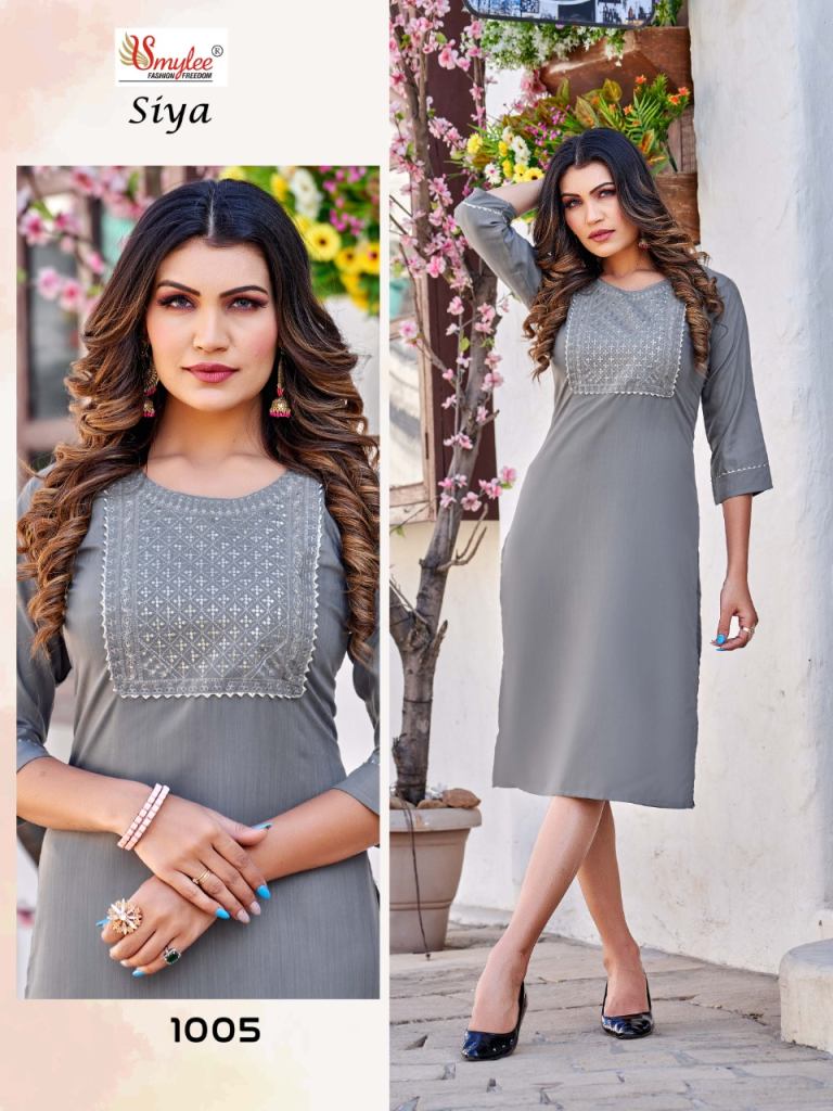 Smylee Siya casual wear Kurtis catalogue