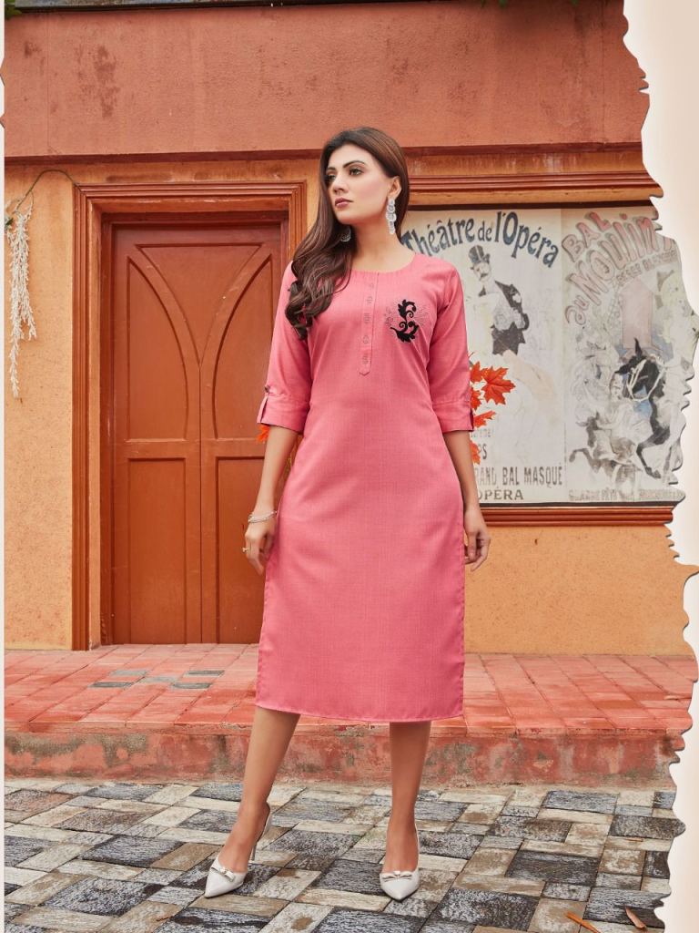 Smylee firangi Rayon Designer Kurti Catalog 