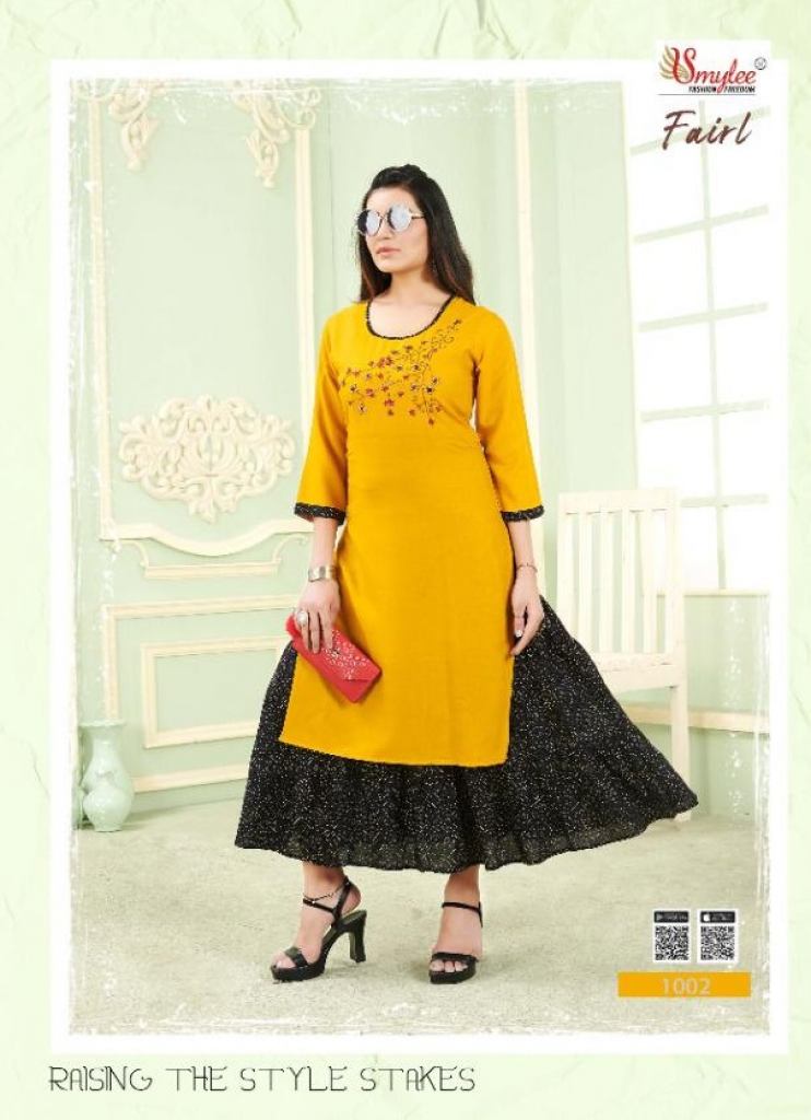 Smylee presents Fairl Rayon  Kurti With Bottom Collection