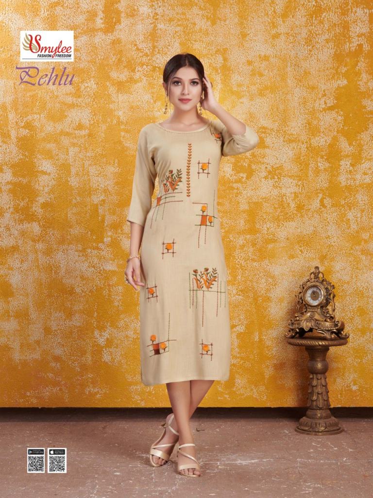 Smylee presents  Pehlu  Straight Cut Kurti Collection