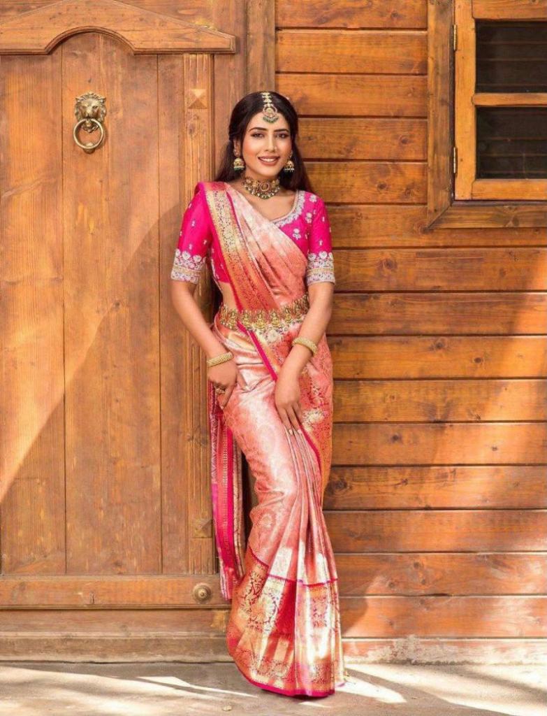 Soft Silk 6084 Jacquard Work Saree