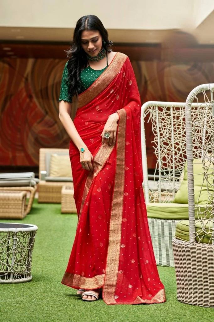 Stavan Dhwani Heavy Georgette Wedding Sarees