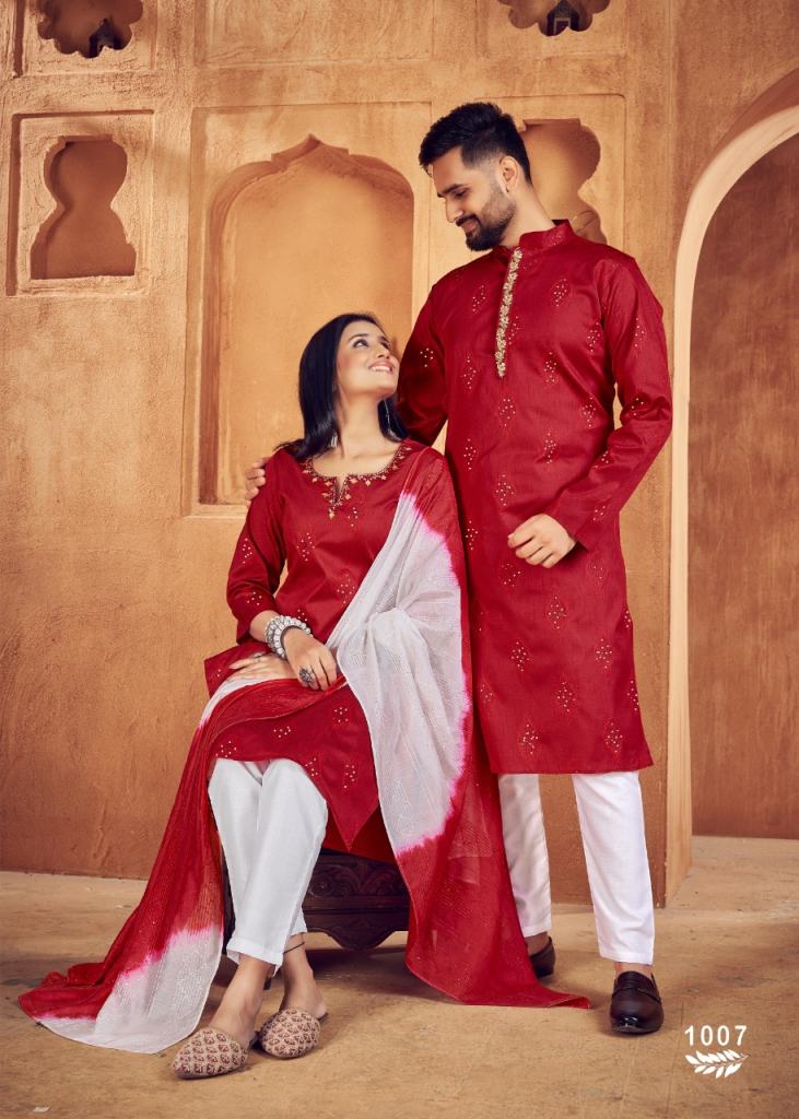 Sukanya Royal Couple vol  11 Fancy Wear Designer Couple Kurta Collection Buy Wholesale Couple Clothes 