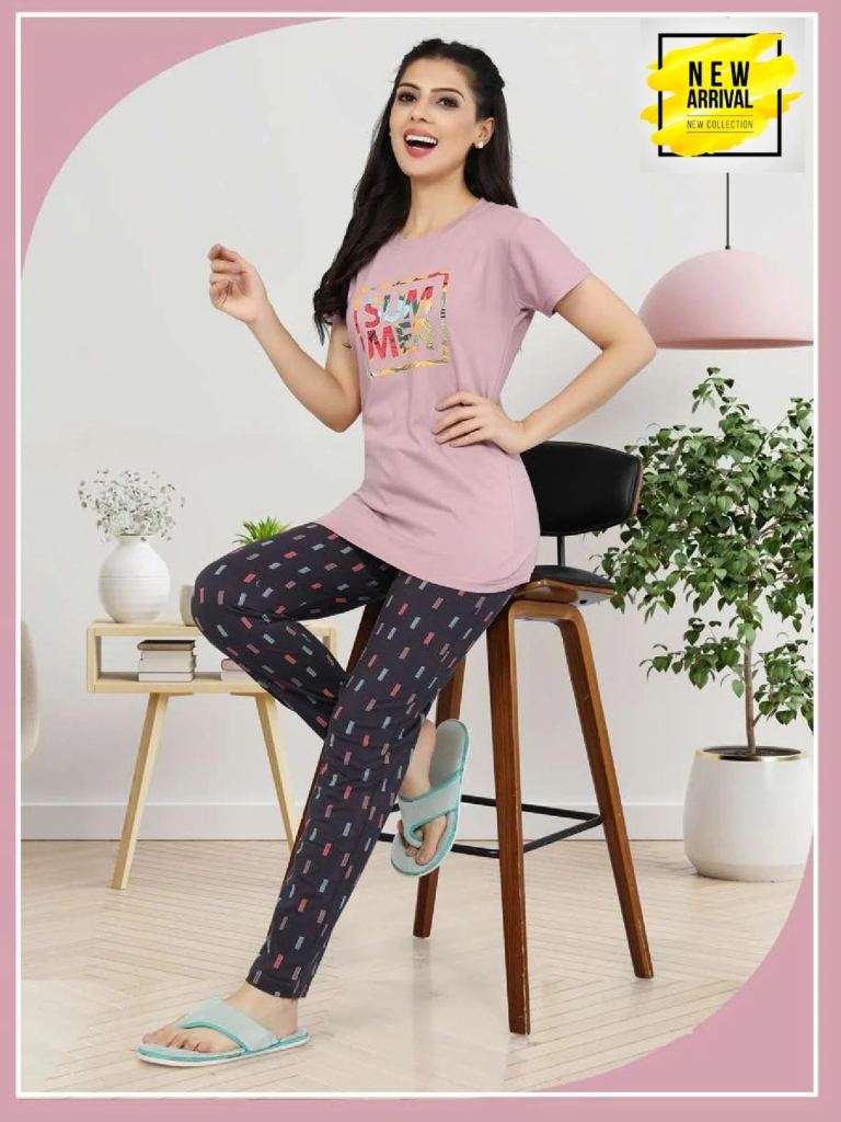 Summer Special Vol D319 Shinker Hosiery Cotton Night Suit