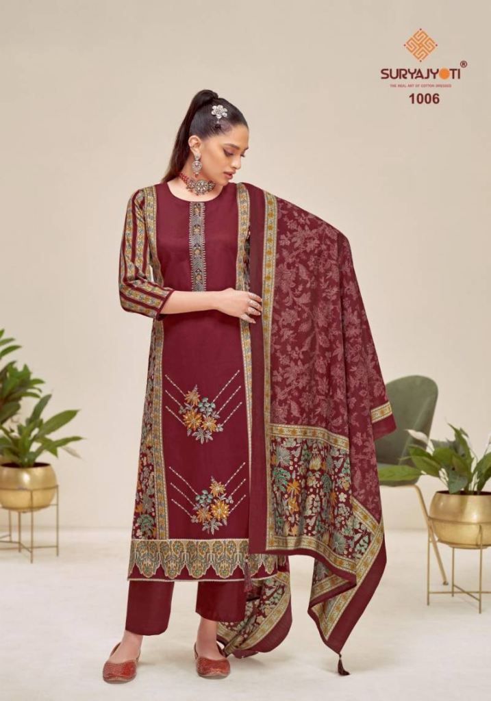Suryajyoti Kaamini Vol 1 Printed Dress Material