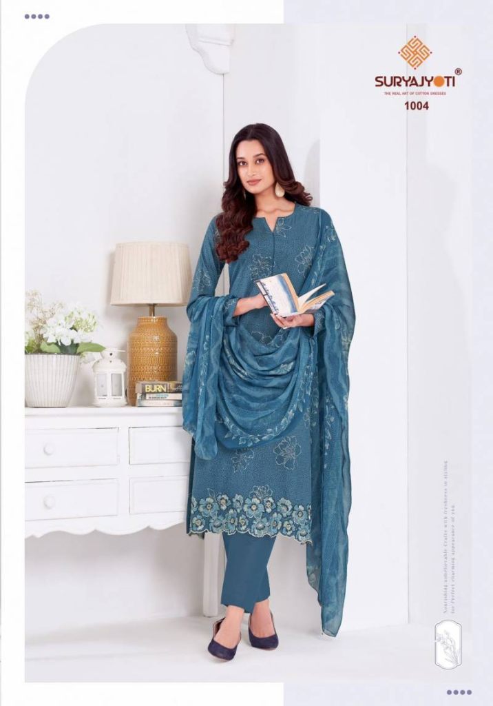 Suryajyoti Kashya Vol 1 Border Dress Material