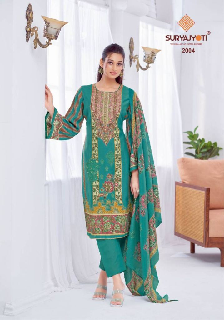 Suryajyoti Kimora Vol 2 Printed Dress Material