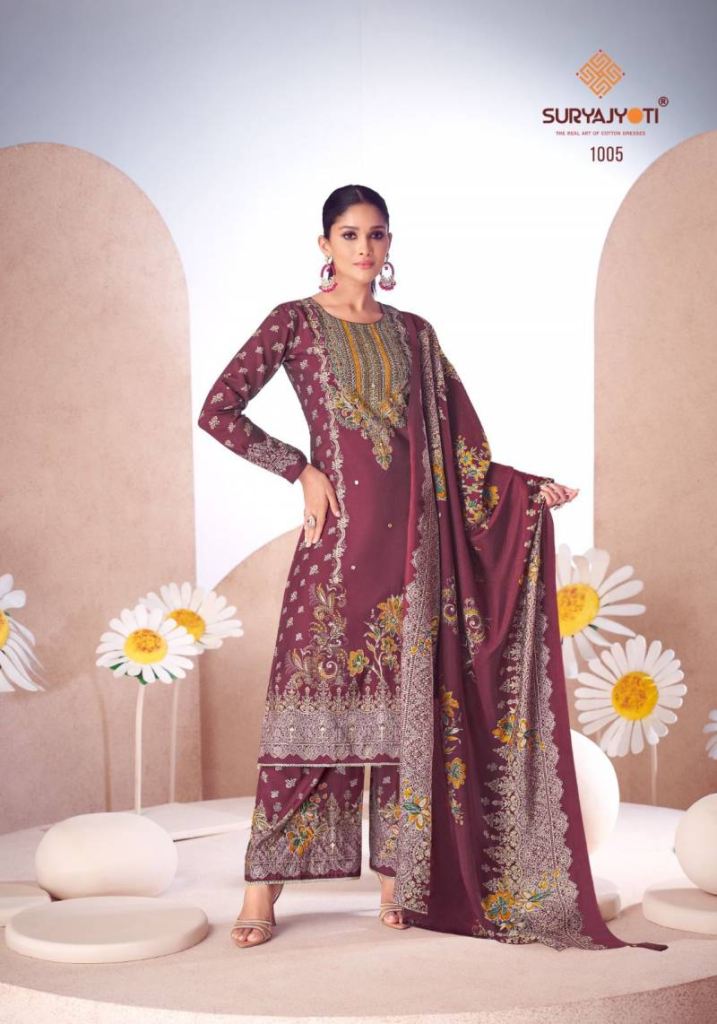 Suryajyoti Komal Vol 1 Printed Dress Material