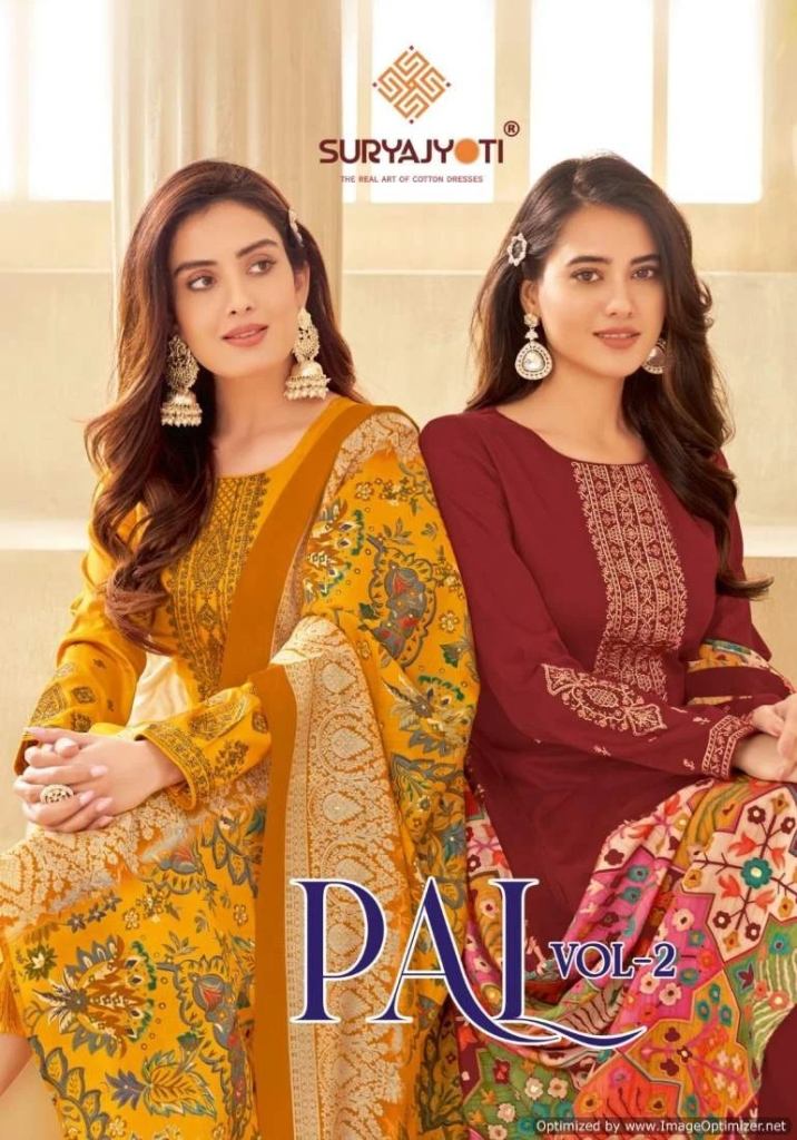 Suryajyoti Pal Vol 2 Jam Satin Cotton Casual Dress Material  