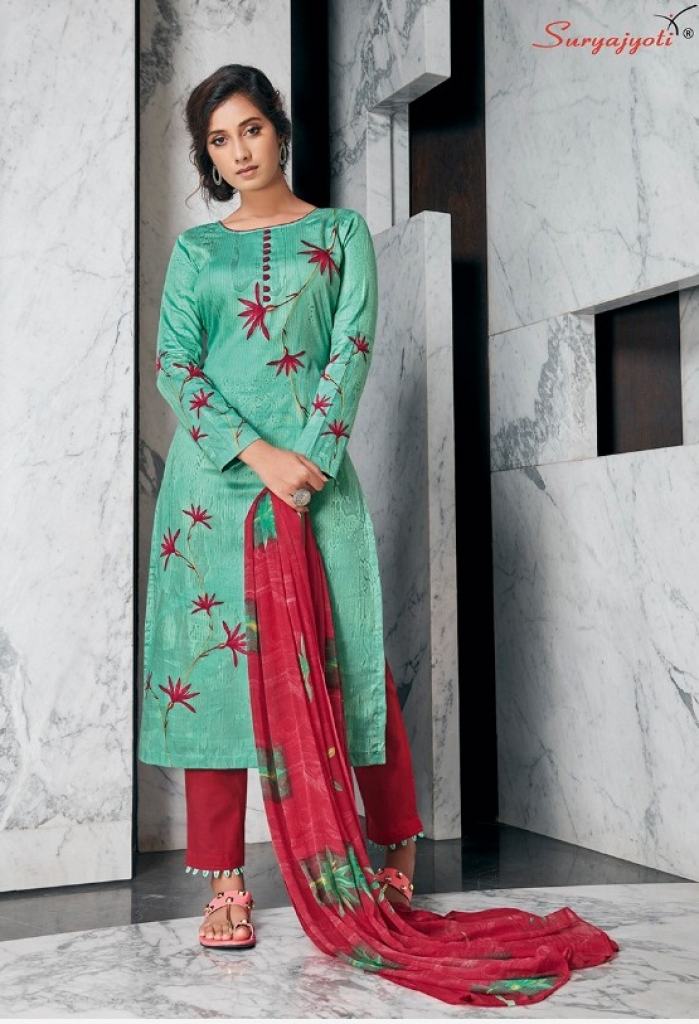 Suryajyoti  presents Zaira vol  8 Designer Dress Material