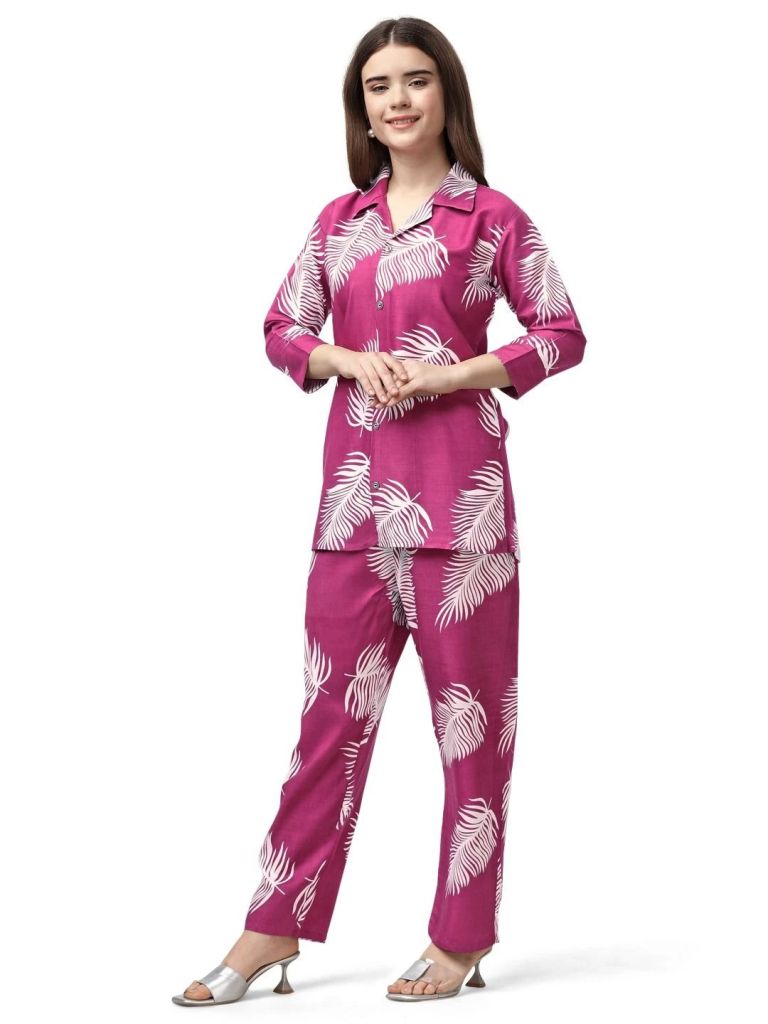 Swara Ladies Co-Ord Rayon Cotton Top With Bottom