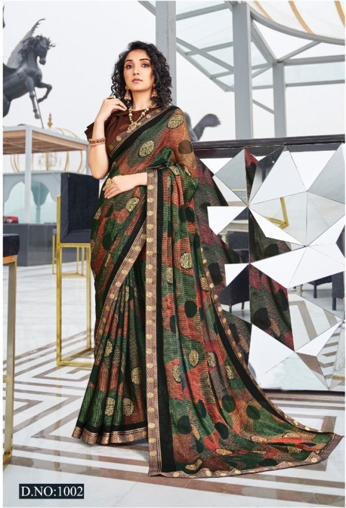  Swastik Firangi  Casual Wear Printed Sarees Catalog