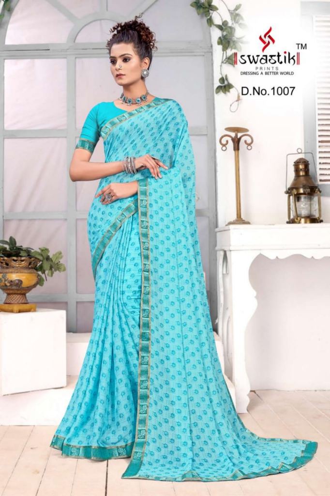 Swastik Muskan vol 1  Casual Wear Printed Sarees Catalog