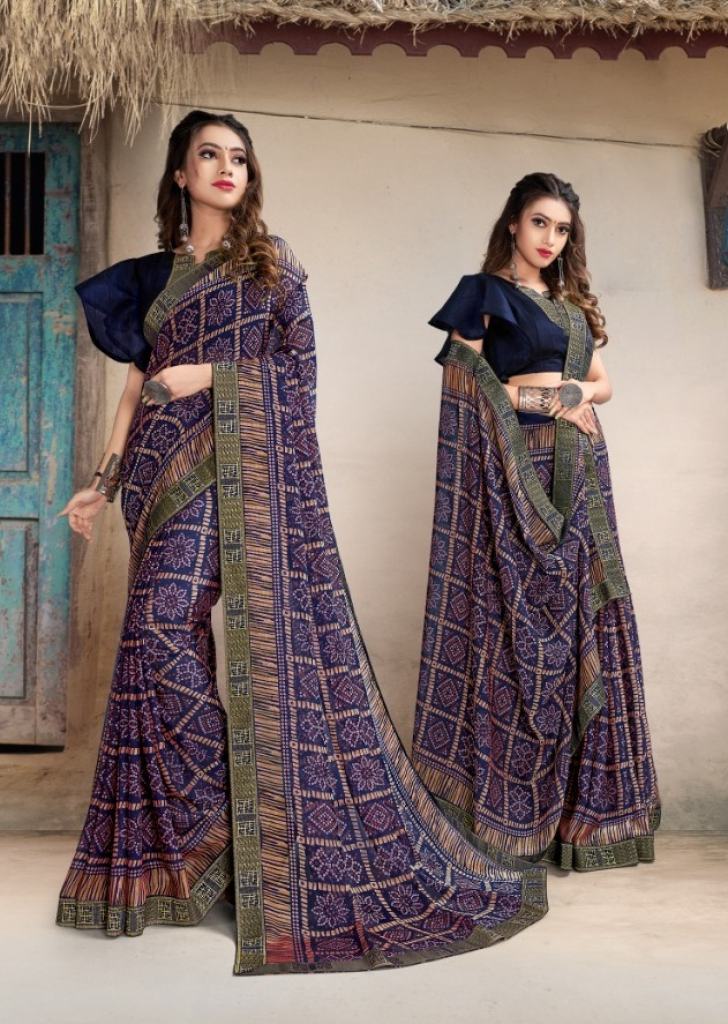  Swastik Rajwadi  Casual Wear Printed Sarees Catalog